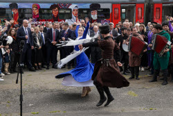 Launch of Dioscuria electric train between Sirius, Russia and Sukhum, Abkhazia