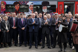 Launch of Dioscuria electric train between Sirius, Russia and Sukhum, Abkhazia