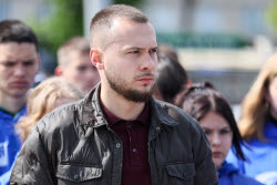 Акция памяти в Мариуполе в годовщину трагедии в Одесском доме профсоюзов