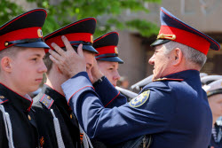 Церемония слияния Вечных огней в Севастополе