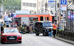 Car drives into group of people