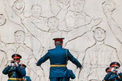 Церемония слияния Вечных огней в Волгограде