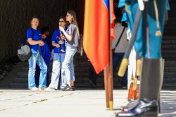 Церемония слияния Вечных огней в Волгограде