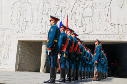 Церемония слияния Вечных огней в Волгограде