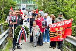 Immortal Regiment event in Genoa, Italy