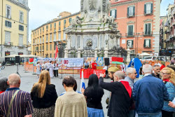 Immortal Regiment event in Naples, Italy