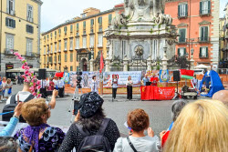 Immortal Regiment event in Naples, Italy