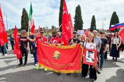 Immortal Regiment event in Rome, Italy