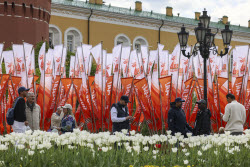 Preparations for Victory Day celebrations in Moscow