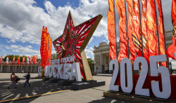 Preparations for upcoming Victory Day in Moscow