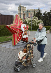 Preparations for upcoming Victory Day in Moscow