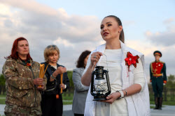 Eternal Flame Lighting Ceremony in Lugansk