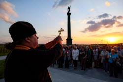Eternal Flame Lighting Ceremony in Lugansk