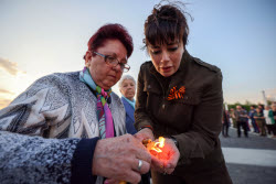 Eternal Flame Lighting Ceremony in Lugansk