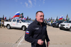 Handing over vehicles to special military operation zone in Rostov-on-Don