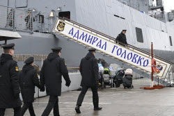 Возвращение фрегата "Адмирал Головко“ из дальнего похода
