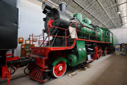 Railway trains under restoration in Donetsk