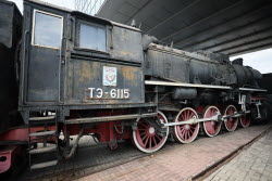 Railway trains under restoration in Donetsk