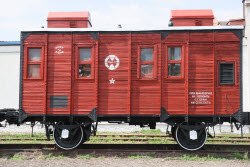 Railway trains under restoration in Donetsk