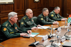 Переговоры министра обороны РФ Белоусова и министра обороны Абхазии Ануа