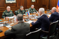 Переговоры министра обороны РФ Белоусова и министра обороны Абхазии Ануа