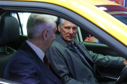 Cuba's President Diaz-Canel and Moscow Mayor Sobyanin visit Moskvitch car factory