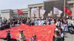 Immortal Regiment procession in Dalian, China