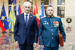 (+ВИДЕО) Награждение министром обороны РФ Белоусовым участников СВО