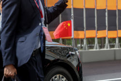 Motorcade of China's President Xi Jinping in Moscow