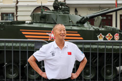 Victory Day parade in Vladivostok, Russia