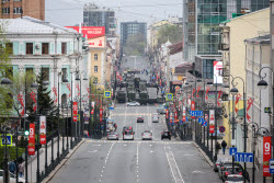Victory Day parade in Vladivostok, Russia