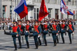 Victory Day parade in Novosibirsk, Russia