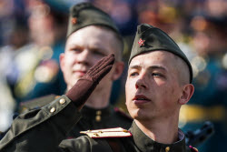Victory Day parade in Novosibirsk, Russia