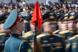 Victory Day parade in Novosibirsk, Russia