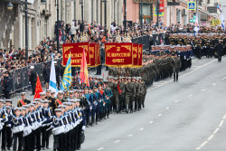 Victory Day parade in Vladivostok, Russia