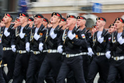 Victory Day parade in Vladivostok, Russia