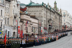 Victory Day parade in Vladivostok, Russia