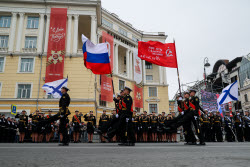 Victory Day parade in Vladivostok, Russia