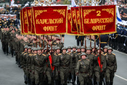 Victory Day parade in Vladivostok, Russia