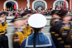 Victory Day parade in Vladivostok, Russia