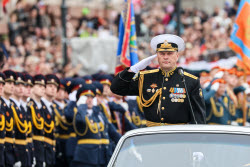 Victory Day parade in Vladivostok, Russia