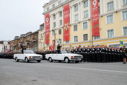 Victory Day parade in Vladivostok, Russia