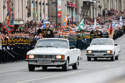 Victory Day parade in Vladivostok, Russia