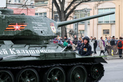 Victory Day parade in Vladivostok, Russia