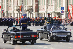 Victory Day parade in Novosibirsk, Russia