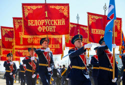 Victory Day parade in Yakutsk, Russia