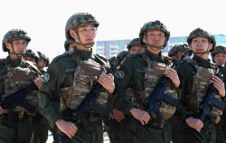 Victory Day parade in Yakutsk, Russia