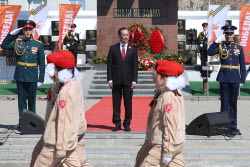 Victory Day parade in Yakutsk, Russia