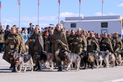 Victory Day parade in Yakutsk, Russia