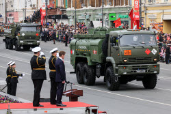 Victory Day parade in Vladivostok, Russia